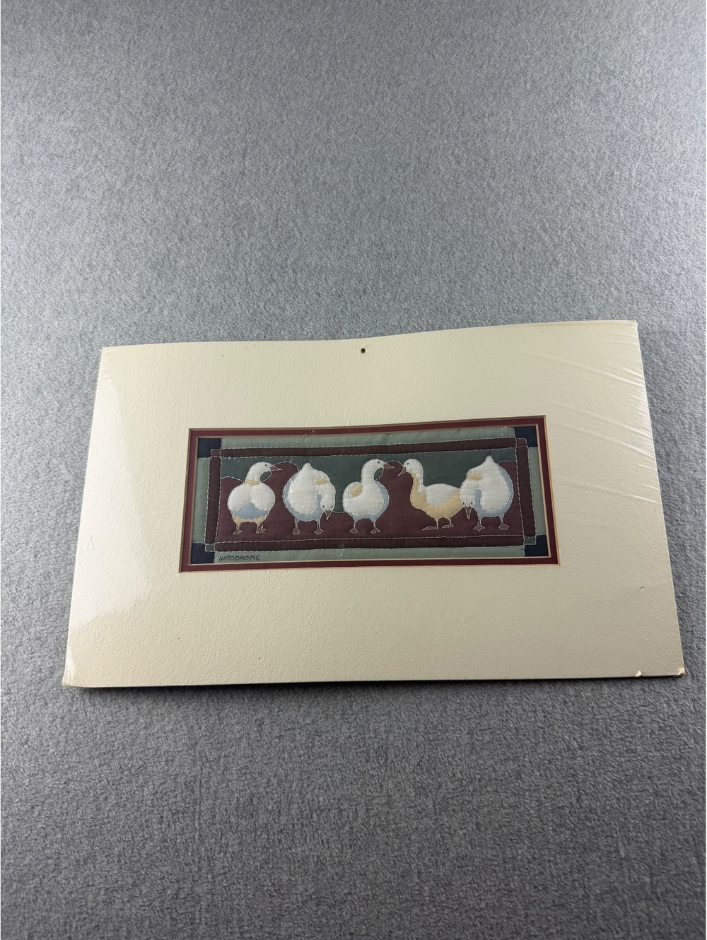 Alice Woodrome Quilted Serigraph Ducks Geese Signed Limited Edition COA Folk Art